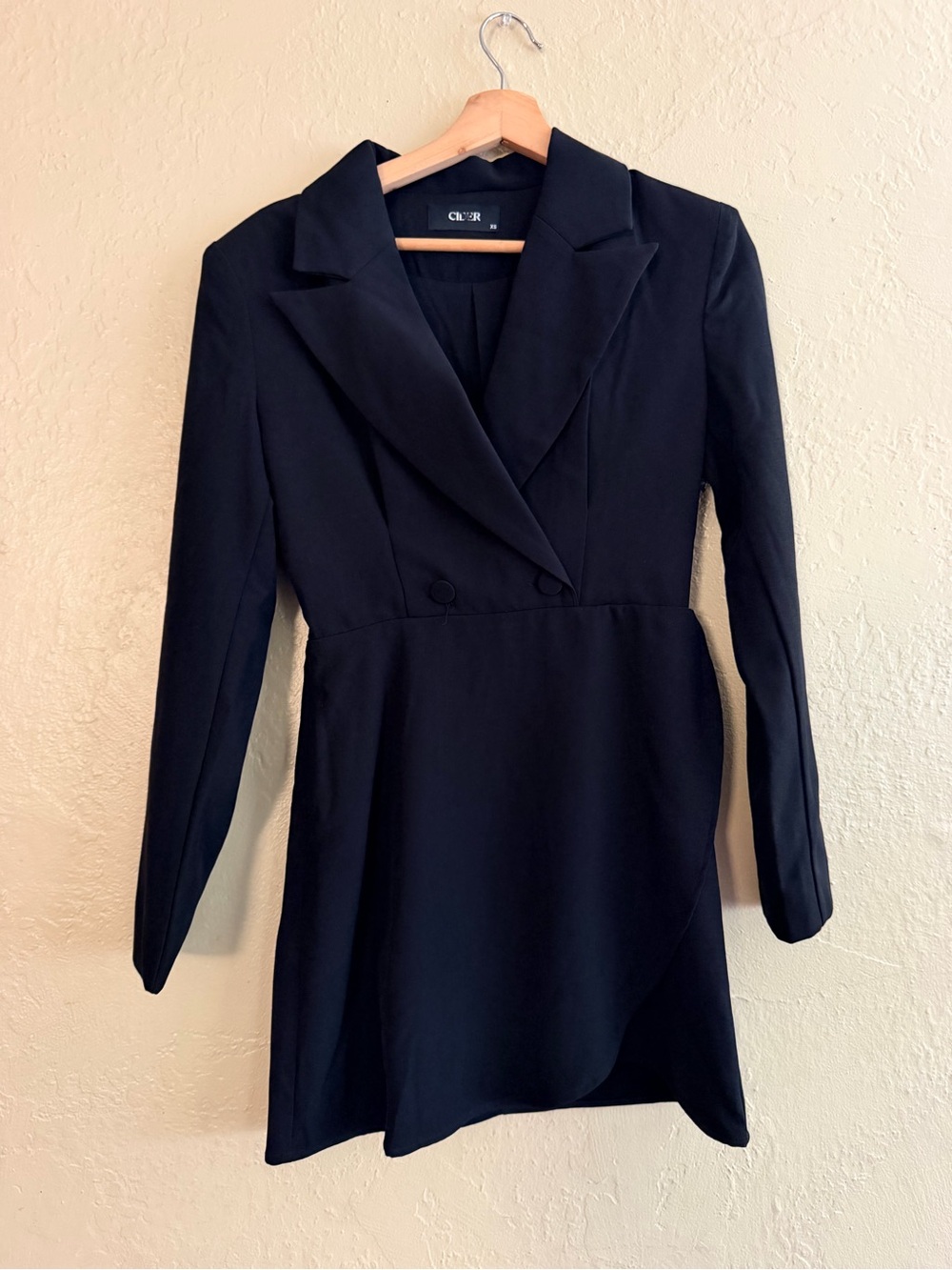 Cider Black Midi Blazer Dress